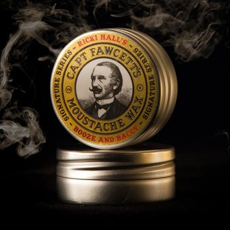 Captain Fawcett Moustache Wax Booze &amp; Baccy 15ml